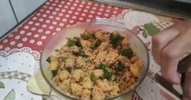 Farofa de Banana da Terra com Carne Moída