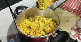 Farofa de Flocão de Milho com Abóbora Ralada