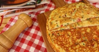 Omelete com farinha de trigo